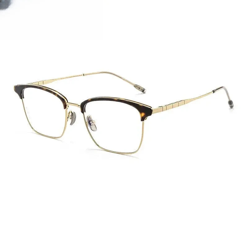 Unisex Square Full Rim Titanium Prescription Glasses 871865 — view 4 | Rx Spectacle