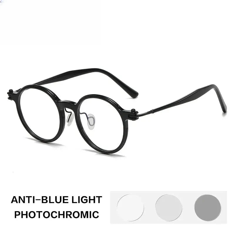 Unisex Round Full Rim Acetate Reading Glasses 75886 — view 3 | Rx Spectacle
