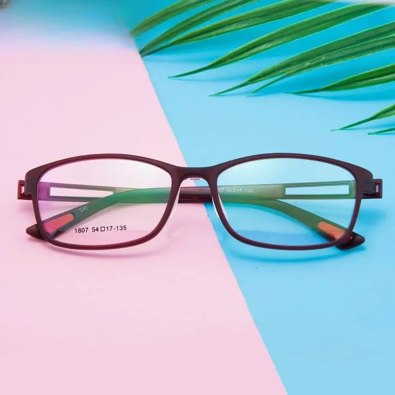 Men's Square Full Rim TR90 Prescription Glasses 1807 — view 10 | Rx Spectacle