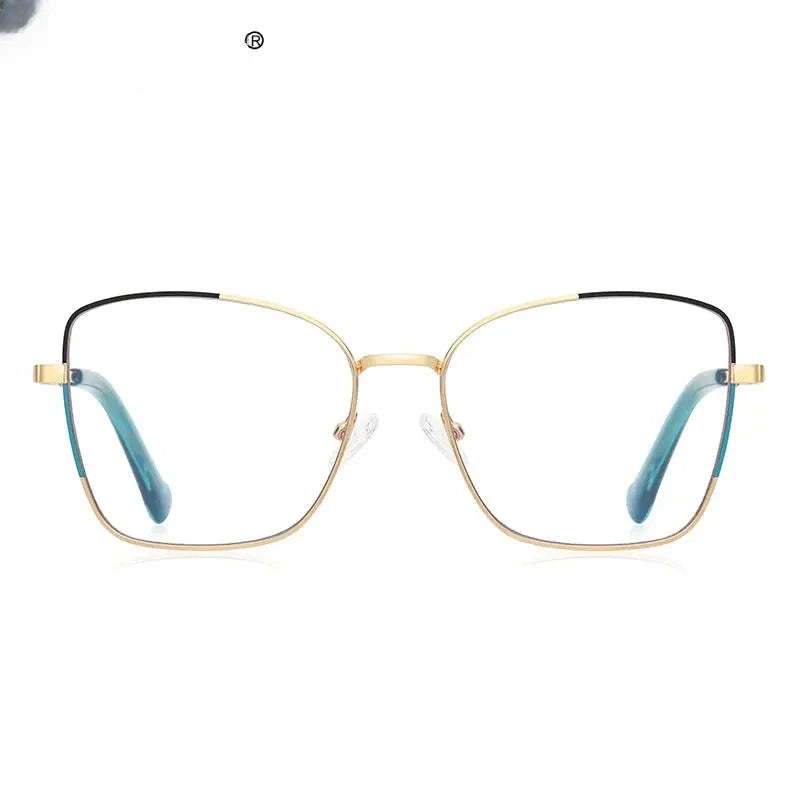 Women's Square Full Rim Alloy Reading Glasses 3062 — view 4 | Rx Spectacle
