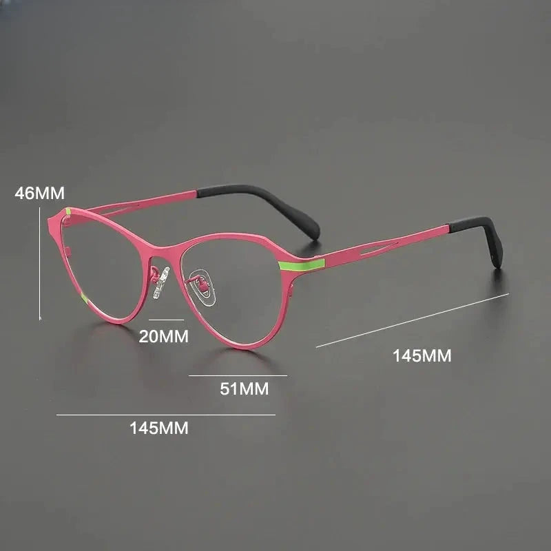 Unisex Browline Full Rim Titanium Prescription Glasses G85878 — view 2 | Rx Spectacle