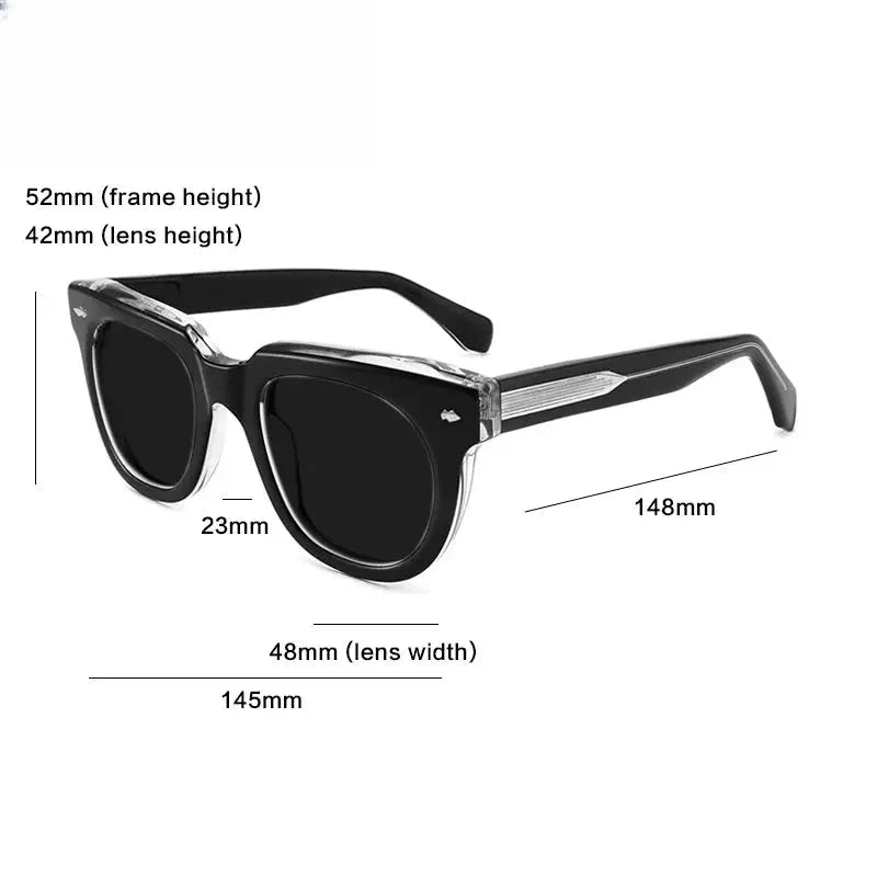 Unisex Square Full Rim Acetate Prescription Glasses Mo17 — view 5 | Rx Spectacle