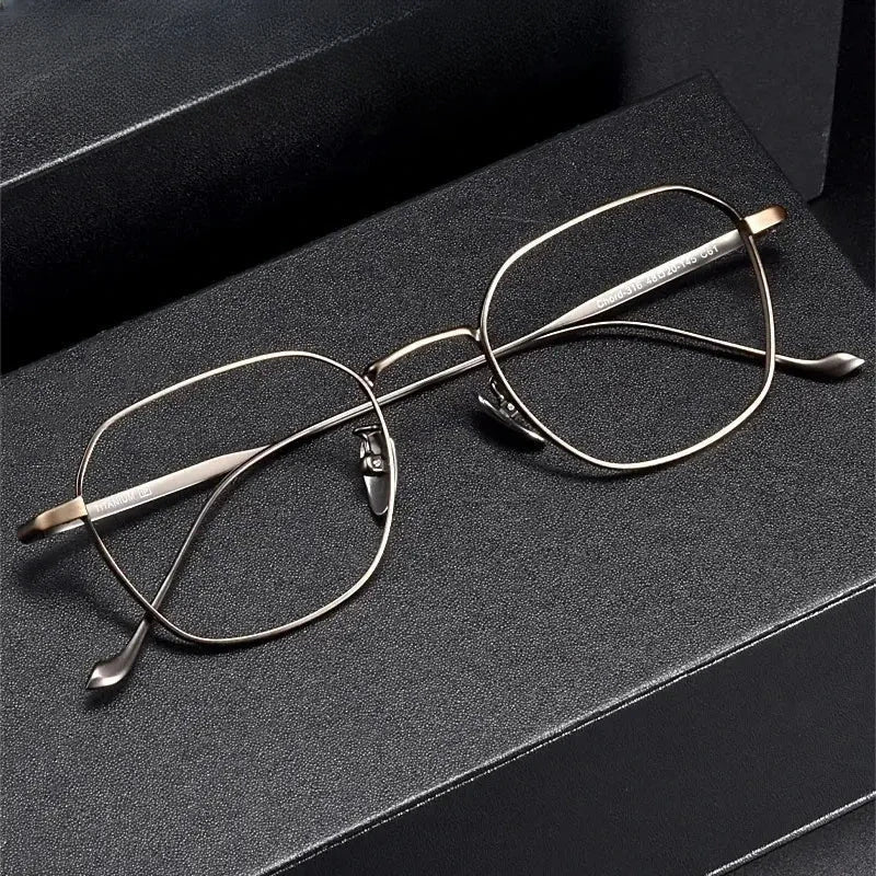 Women's Polygon Full Rim Titanium Prescription Glasses 369316 — view 2 | Rx Spectacle