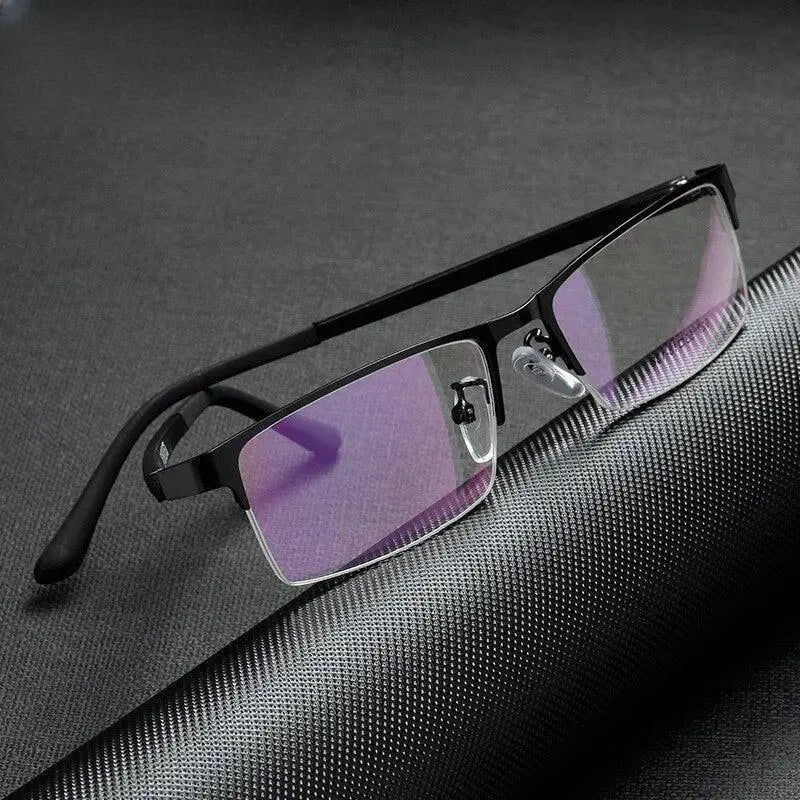 Men's Square Semi-Rimless TR90 Prescription Glasses 927 — view 8 | Rx Spectacle