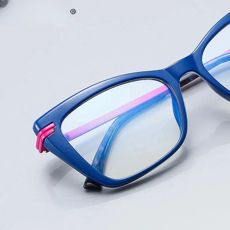 Women's Cat Eye Full Rim Titanium Reading Glasses 2105 — view 2 | Rx Spectacle