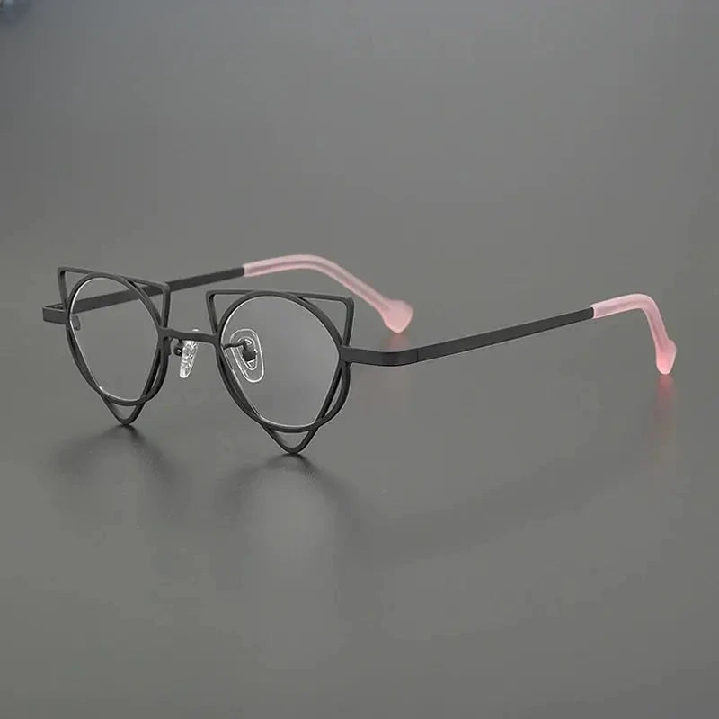 Women's Round Full Rim Titanium Prescription Glasses Gxyj85859 — view 7 | Rx Spectacle