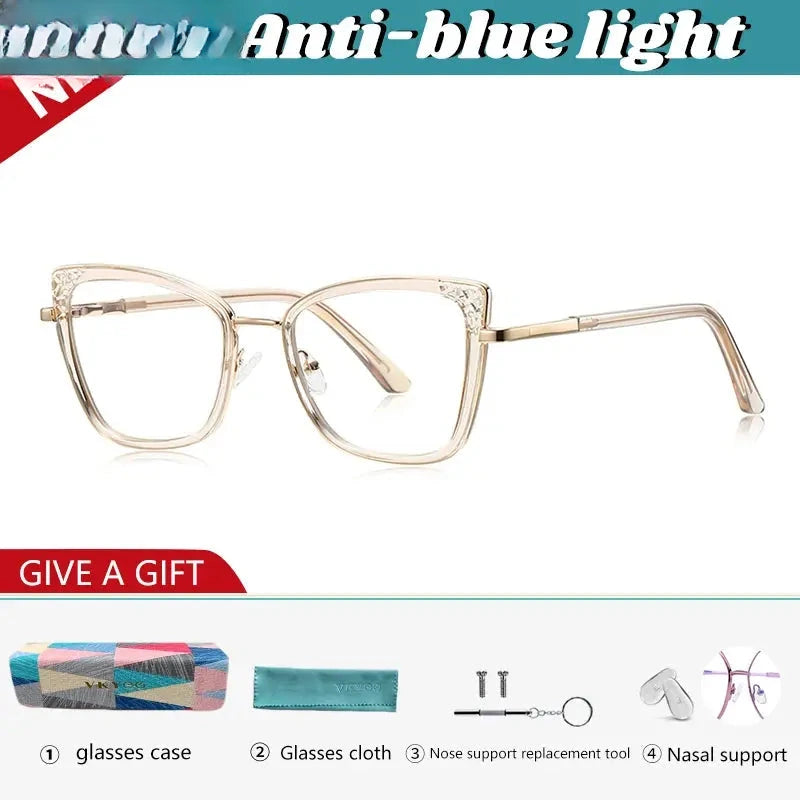 Women's Butterfly Full Rim TR90 Reading Glasses 43148 — view 8 | Rx Spectacle