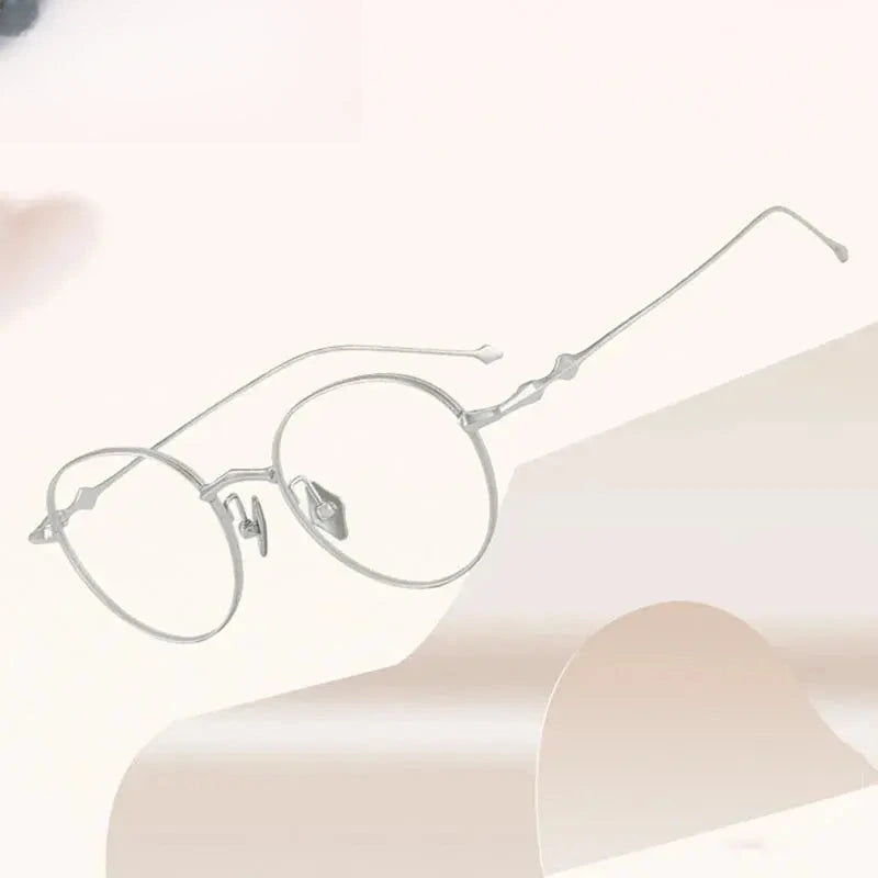 Women's Round Full Rim Titanium Prescription Glasses — view 1 | Rx Spectacle