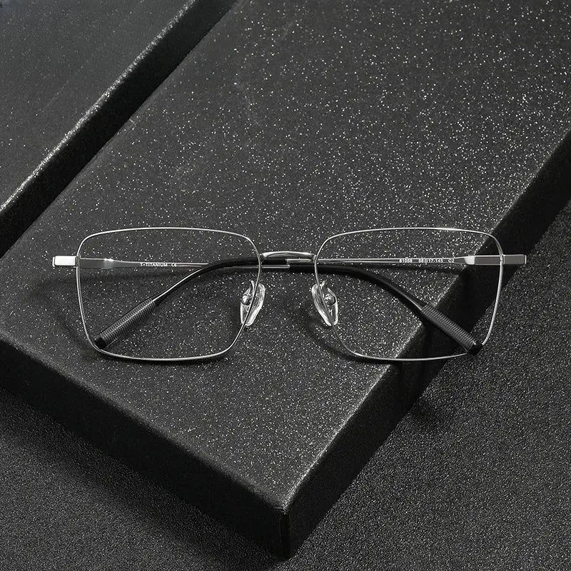 Unisex Polygon Full Rim Titanium Prescription Glasses 581058 — view 1 | Rx Spectacle