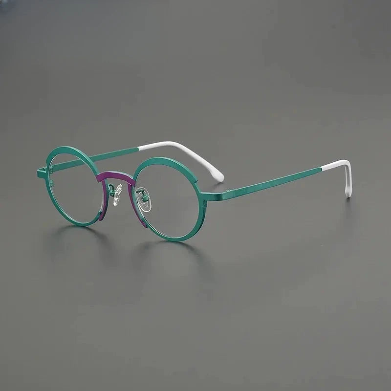 Unisex Round Full Rim Titanium Prescription Glasses Gxyj5775 — view 5 | Rx Spectacle