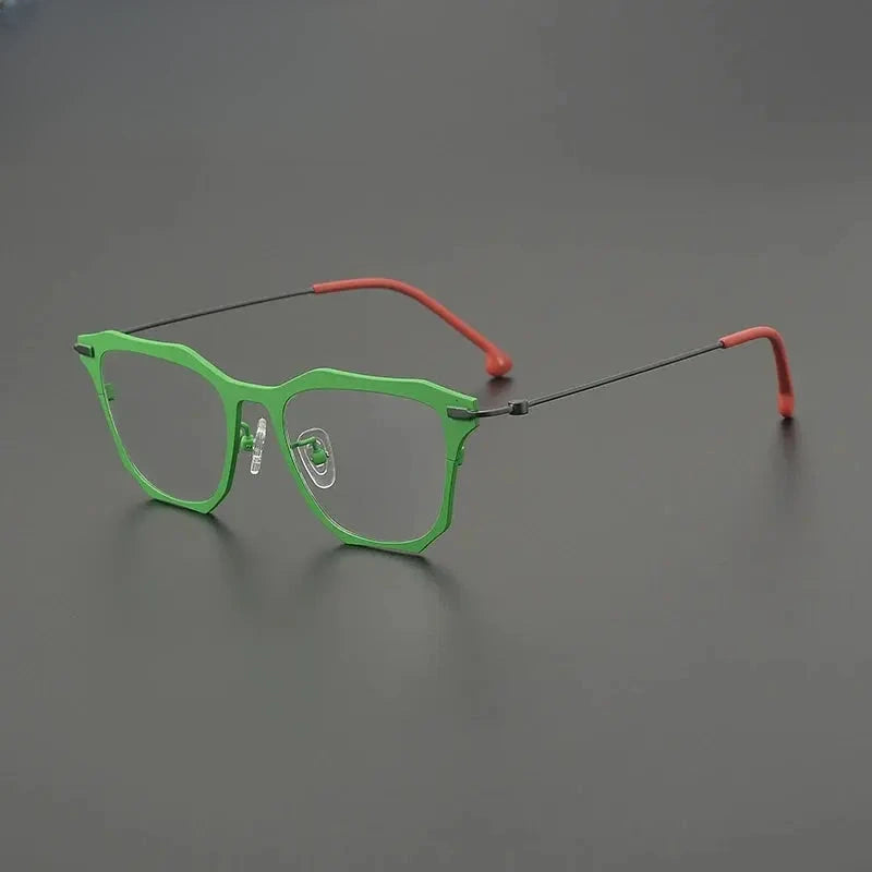 Unisex Browline Full Rim Titanium Prescription Glasses G85838 — view 8 | Rx Spectacle