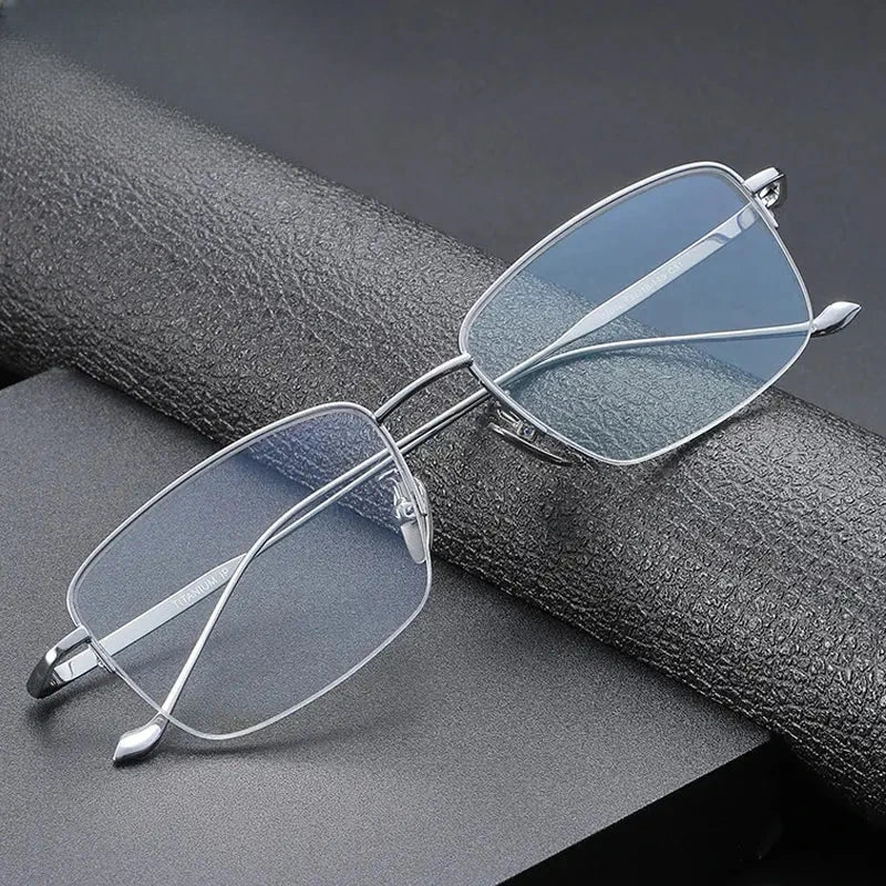 Men's Polygon Full Rim Titanium Prescription Glasses 722042 — view 1 | Rx Spectacle
