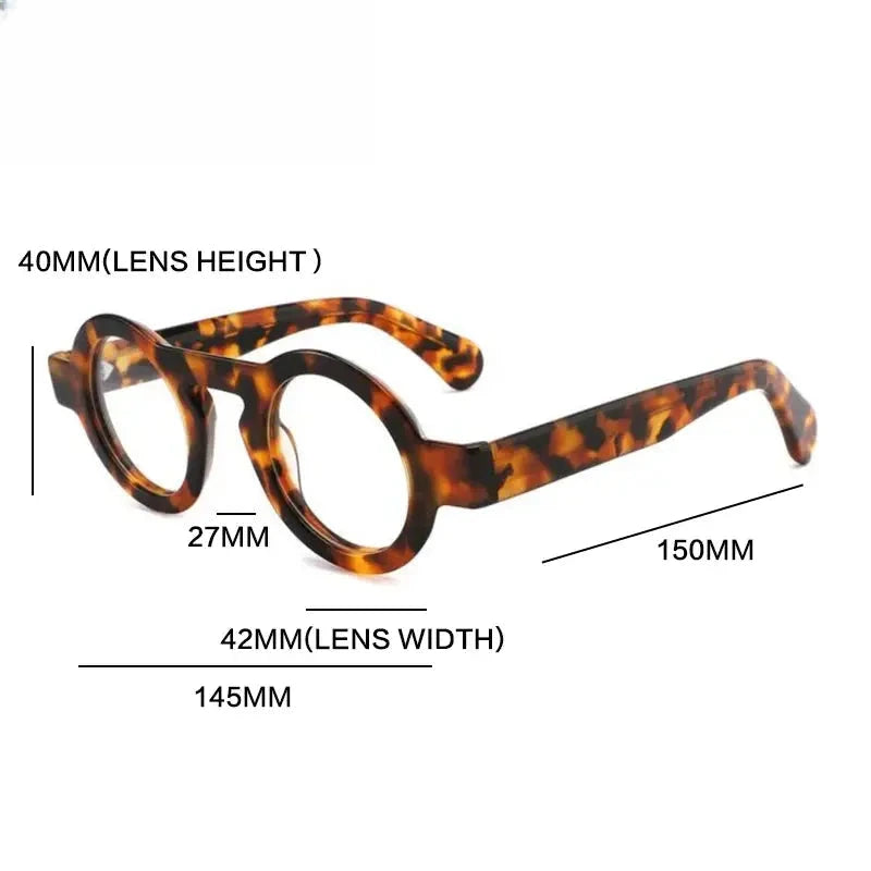 Unisex Round Full Rim Acetate Reading Glasses 842218 — view 2 | Rx Spectacle