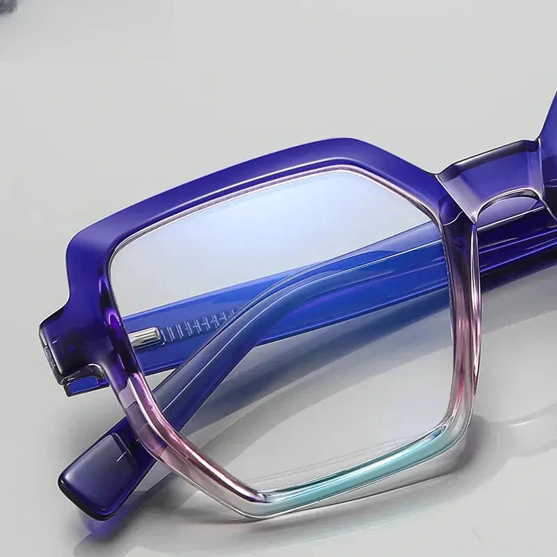 Women's Polygon Full Rim TR90 Oversized Reading Glasses 2143 — view 2 | Rx Spectacle