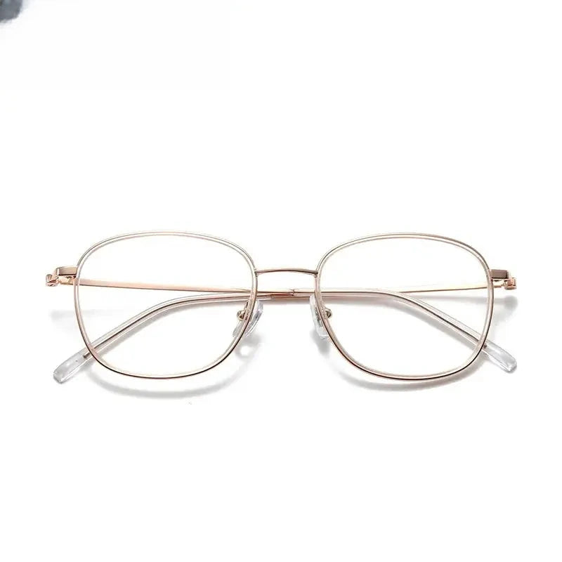 Women's Square Full Rim Titanium Prescription Glasses 641065 — view 13 | Rx Spectacle