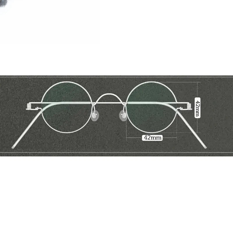 Unisex Round Full Rim Stainless Steel Prescription Glasses Y3030 — view 11 | Rx Spectacle