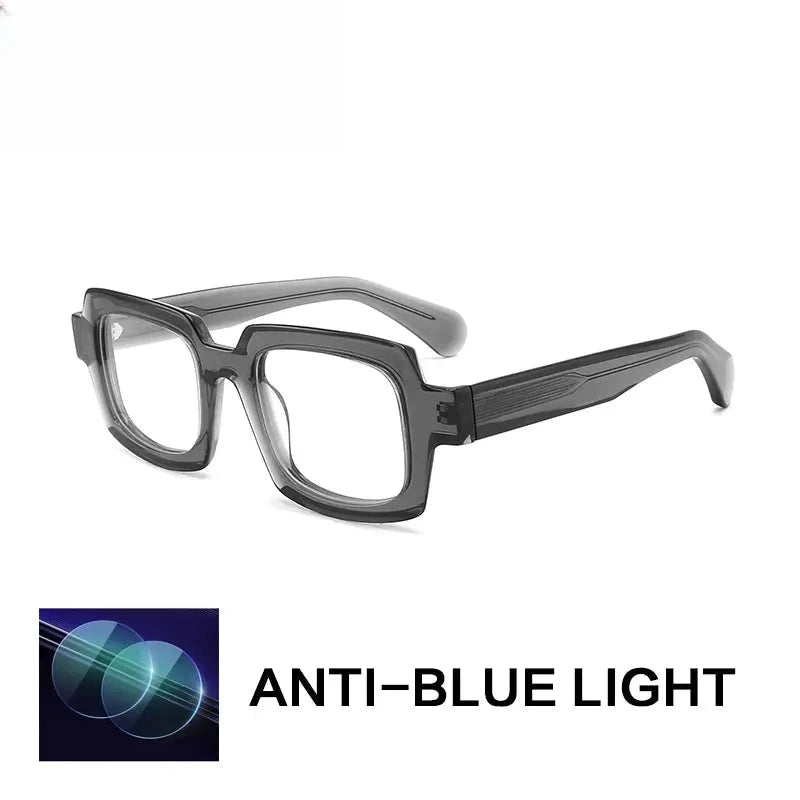 Unisex Square Full Rim Acetate Oversized Reading Glasses 882219 — view 5 | Rx Spectacle