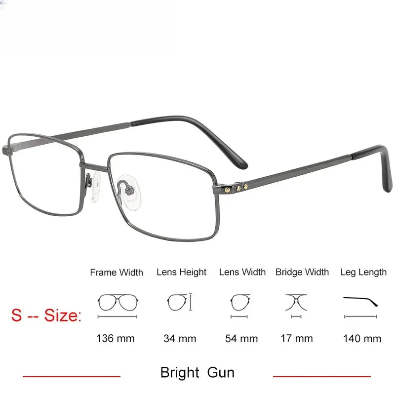 Unisex Square Full Rim Titanium Prescription Glasses 310085 — view 4 | Rx Spectacle