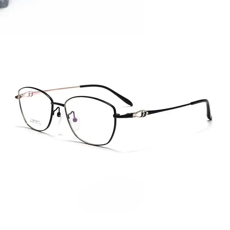 Women's Cat Eye Full Rim Titanium Prescription Glasses 43002 — view 7 | Rx Spectacle