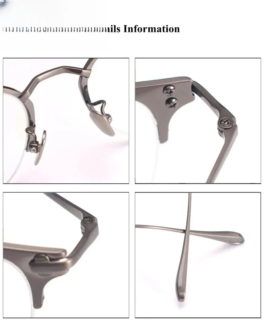 Unisex Oval Full Rim Titanium Prescription Glasses 2625 — view 6 | Rx Spectacle
