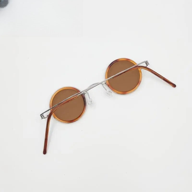 Unisex Round Full Rim Stainless Steel Prescription Glasses — view 8 | Rx Spectacle
