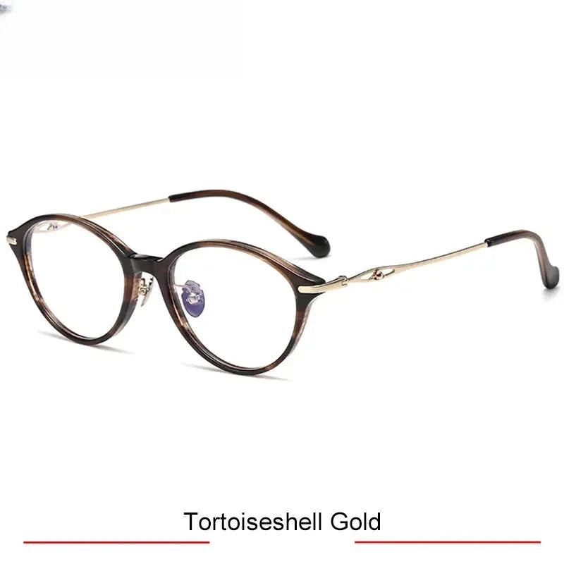 Unisex Oval Full Rim Titanium Prescription Glasses 316890 — view 3 | Rx Spectacle