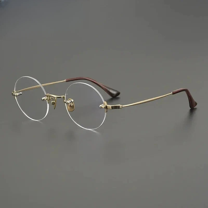 Unisex Polygon Rimless Titanium Prescription Glasses G41486 — view 4 | Rx Spectacle