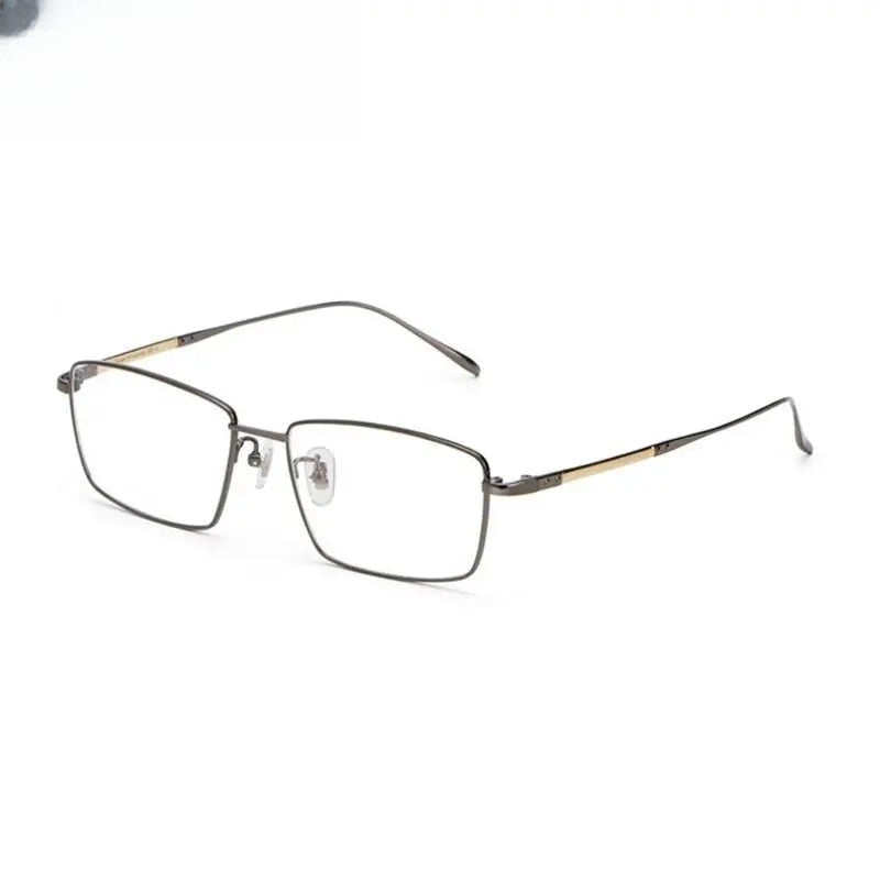 Men's Square Full Rim Titanium Prescription Glasses 1045 — view 3 | Rx Spectacle