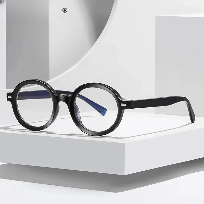 Unisex Round Full Rim Titanium Reading Glasses 2092 — view 1 | Rx Spectacle