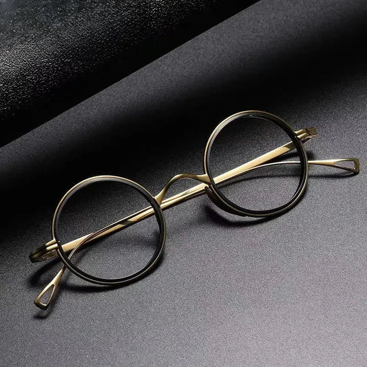 Women's Round Full Rim Titanium Prescription Glasses 369123 — view 1 | Rx Spectacle