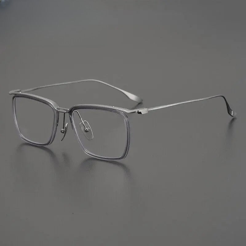 Unisex Square Full Rim Titanium Prescription Glasses Gxyj896 — view 5 | Rx Spectacle