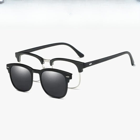 Men's Square Full Rim Clip-On Prescription Glasses 2218 — view 1 | Rx Spectacle