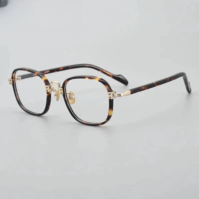 Unisex Square Full Rim Titanium Prescription Glasses 190038 — view 7 | Rx Spectacle