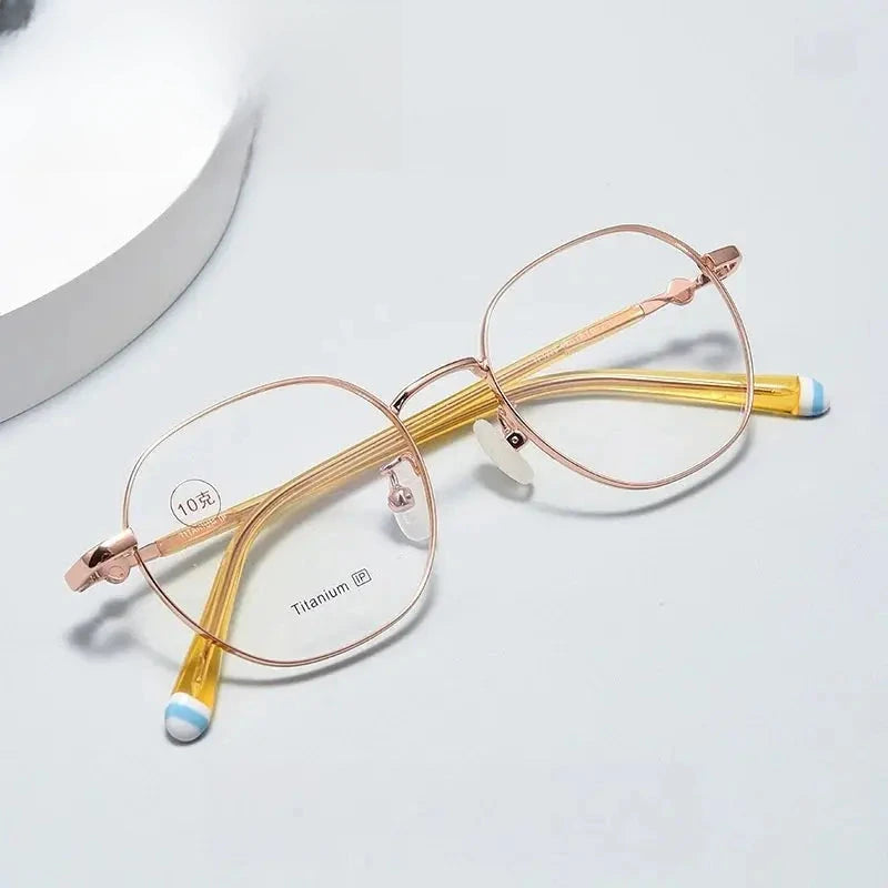 Unisex Polygon Full Rim Titanium Prescription Glasses 881028 — view 1 | Rx Spectacle