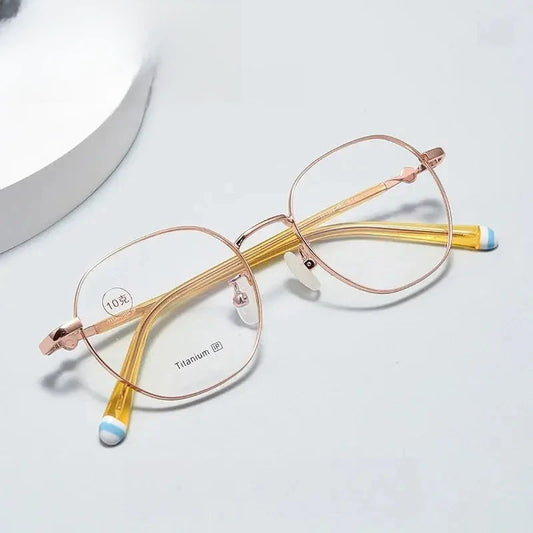 Unisex Polygon Full Rim Titanium Prescription Glasses 881028 — view 1 | Rx Spectacle
