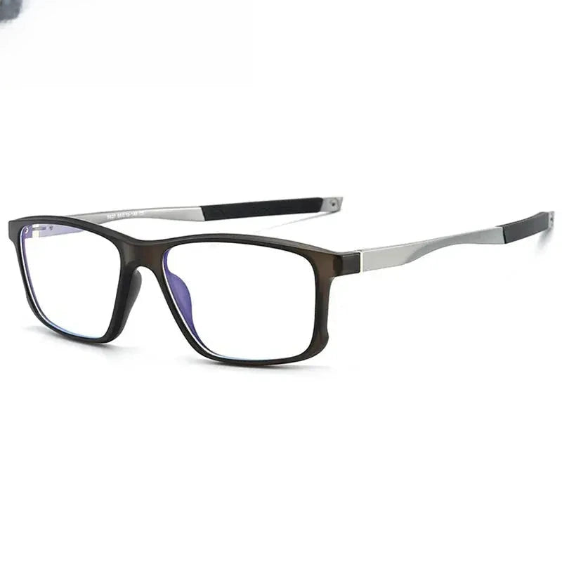 Unisex Square Full Rim Titanium Prescription Glasses 885827 — view 7 | Rx Spectacle
