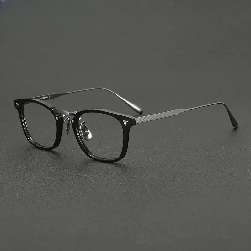 Unisex Square Full Rim Titanium Prescription Glasses 41554 — view 5 | Rx Spectacle