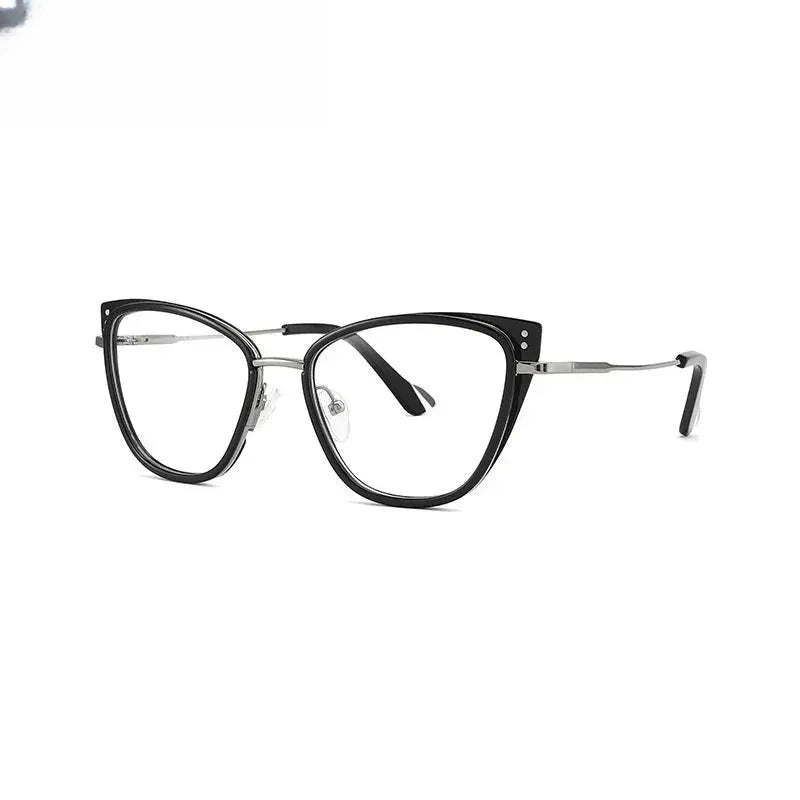 Women's Cat Eye Full Rim Titanium Prescription Glasses 879027 — view 7 | Rx Spectacle
