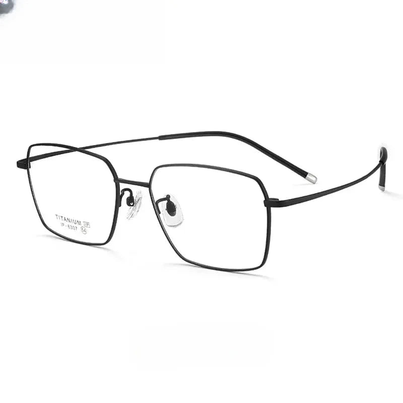 Unisex Polygon Full Rim Titanium Prescription Glasses 406307 — view 3 | Rx Spectacle