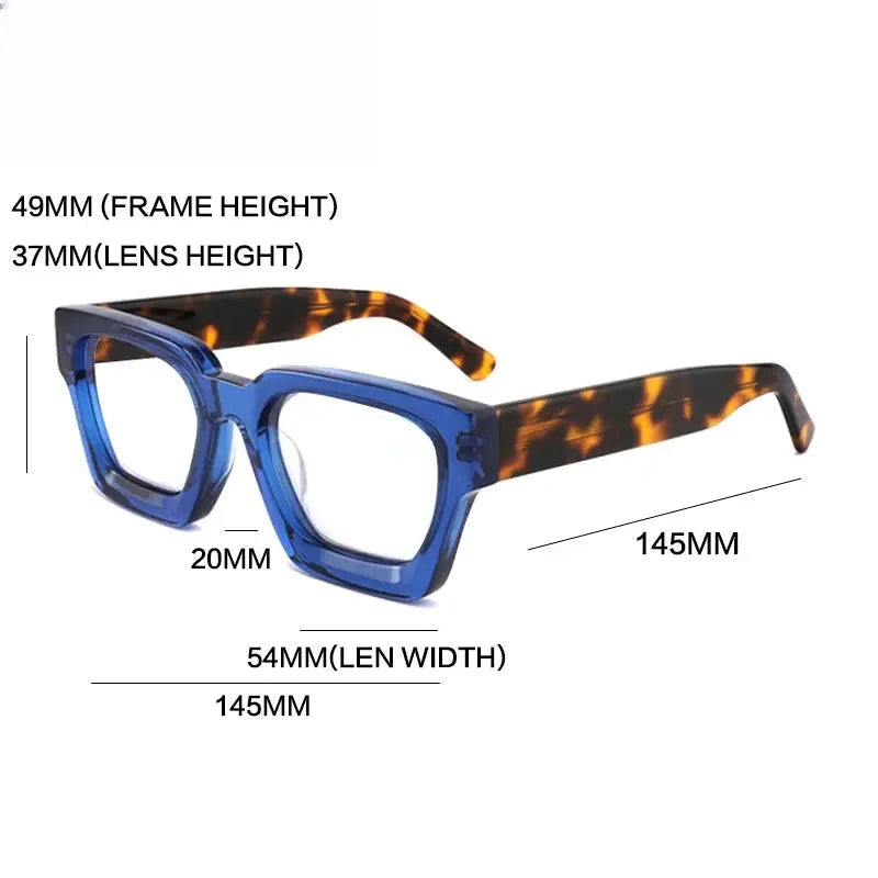 Unisex Square Full Rim Acetate Prescription Glasses Gxyj1472 — view 5 | Rx Spectacle