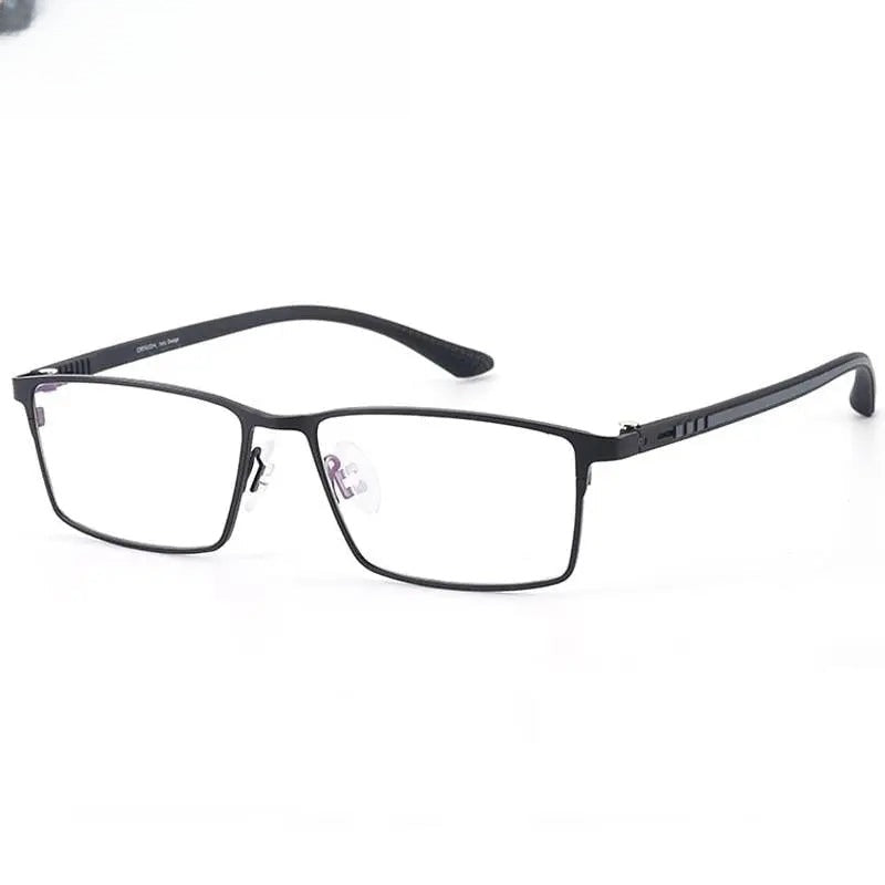 Men's Square Full Rim Alloy Prescription Glasses 9386 — view 3 | Rx Spectacle