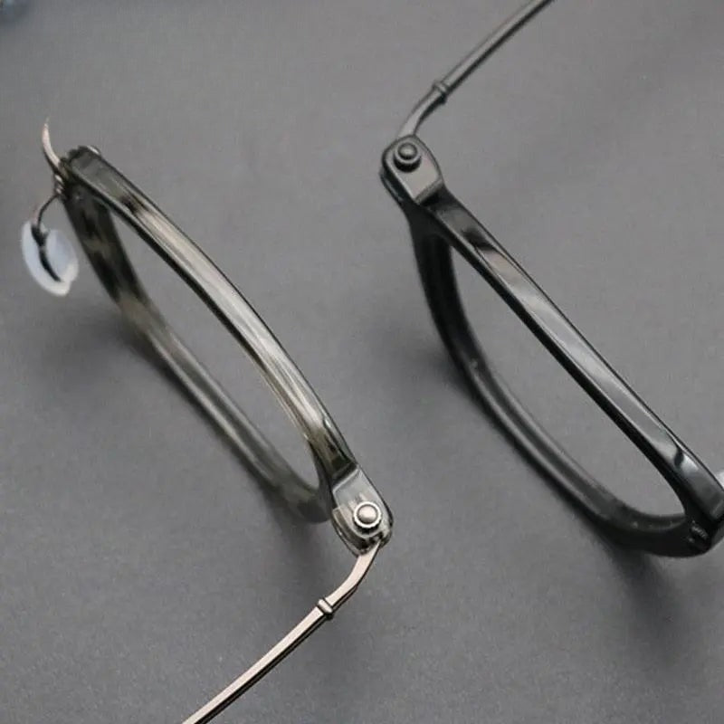Unisex Square Full Rim Titanium Prescription Glasses Gxyj694 — view 8 | Rx Spectacle