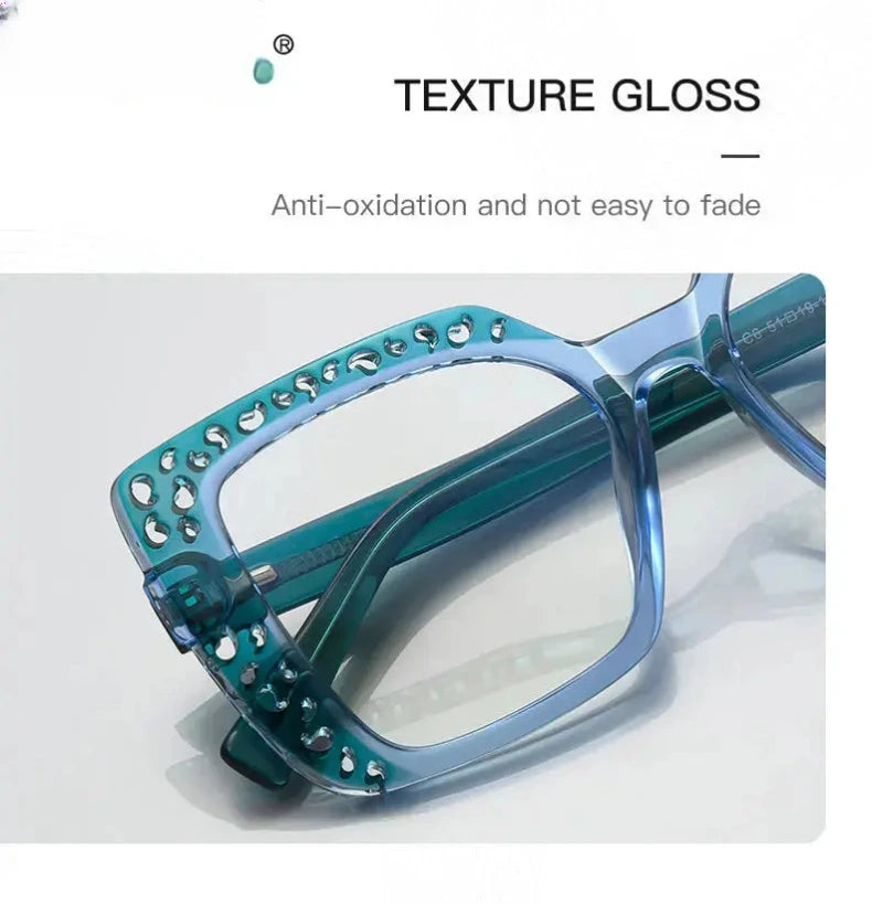 Women's Square Full Rim Titanium Reading Glasses 2188 — view 5 | Rx Spectacle