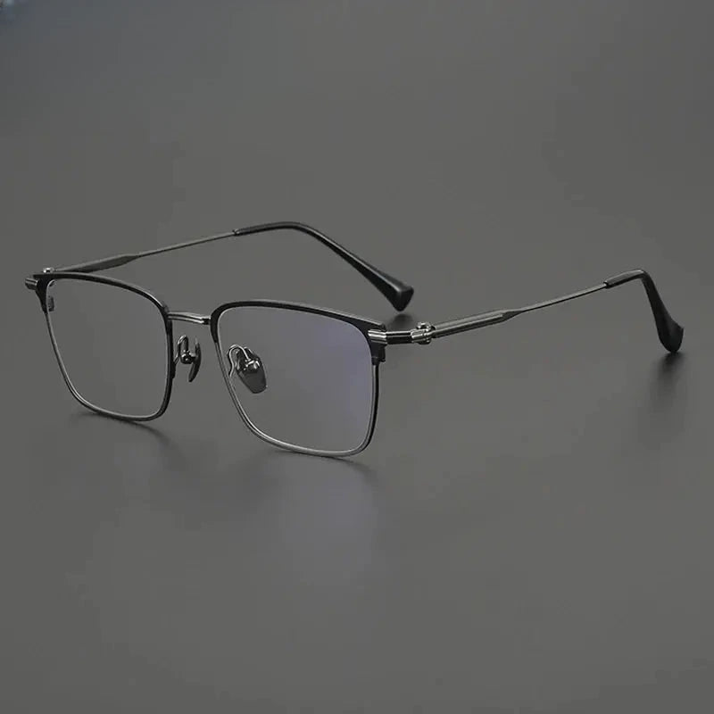 Unisex Square Full Rim Titanium Prescription Glasses Gxyj4010 — view 4 | Rx Spectacle