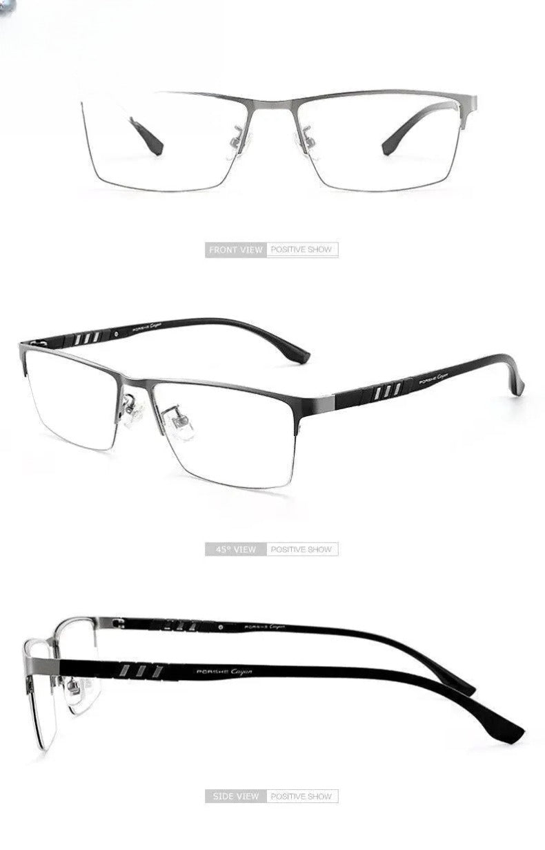 Unisex Semi-Rimless Stainless Steel Prescription Glasses — view 15 | Rx Spectacle