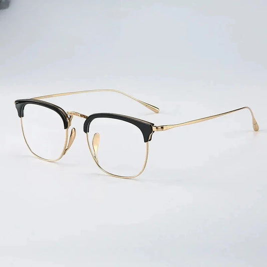Men's Square Full Rim Titanium Prescription Glasses 881902 — view 1 | Rx Spectacle