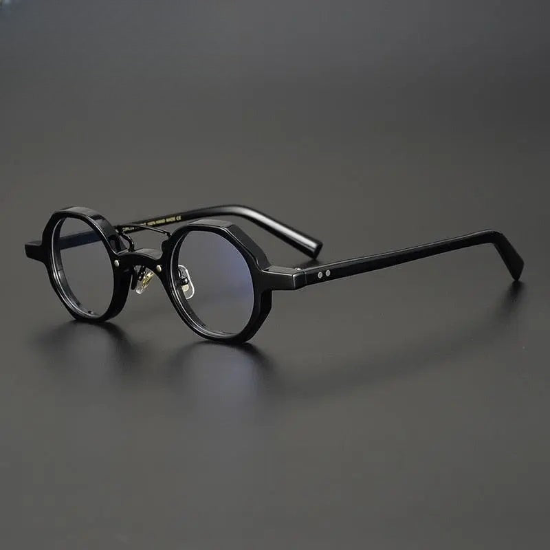 Unisex Round Full Rim Acetate Double Bridge Prescription Glasses Gxyj706 — view 7 | Rx Spectacle