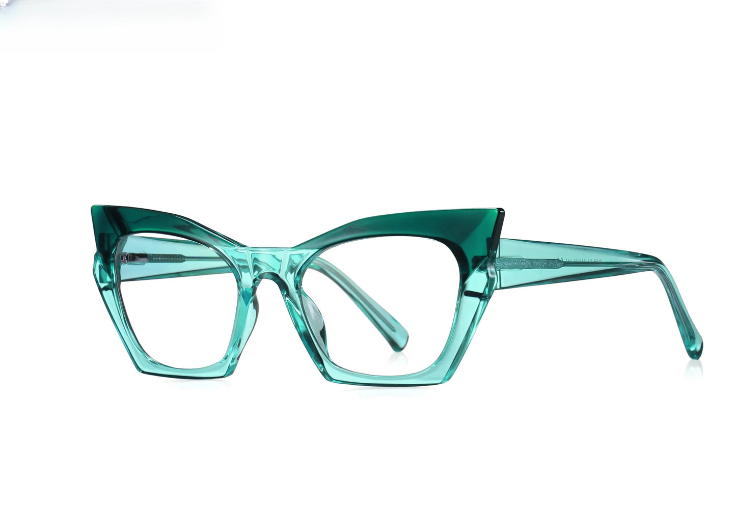Unisex Cat Eye Full Rim Titanium Reading Glasses 2158 — view 12 | Rx Spectacle