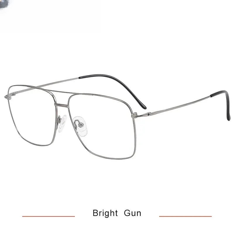 Women's Square Full Rim Titanium Double Bridge Prescription Glasses 316051 — view 6 | Rx Spectacle