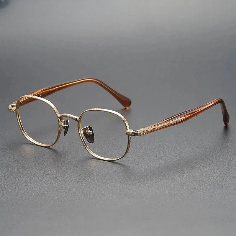 Women's Square Full Rim Titanium Prescription Glasses 641465 — view 7 | Rx Spectacle
